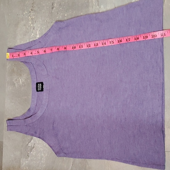 Eileen Fisher 100% merino wool Sleeveless Top. Heathered purple, pink touch. M. - Picture 11 of 11